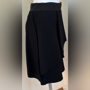 J Crew Black Layered Ruffle Shirt. 80% Wool Elastic Waist Thick Material…